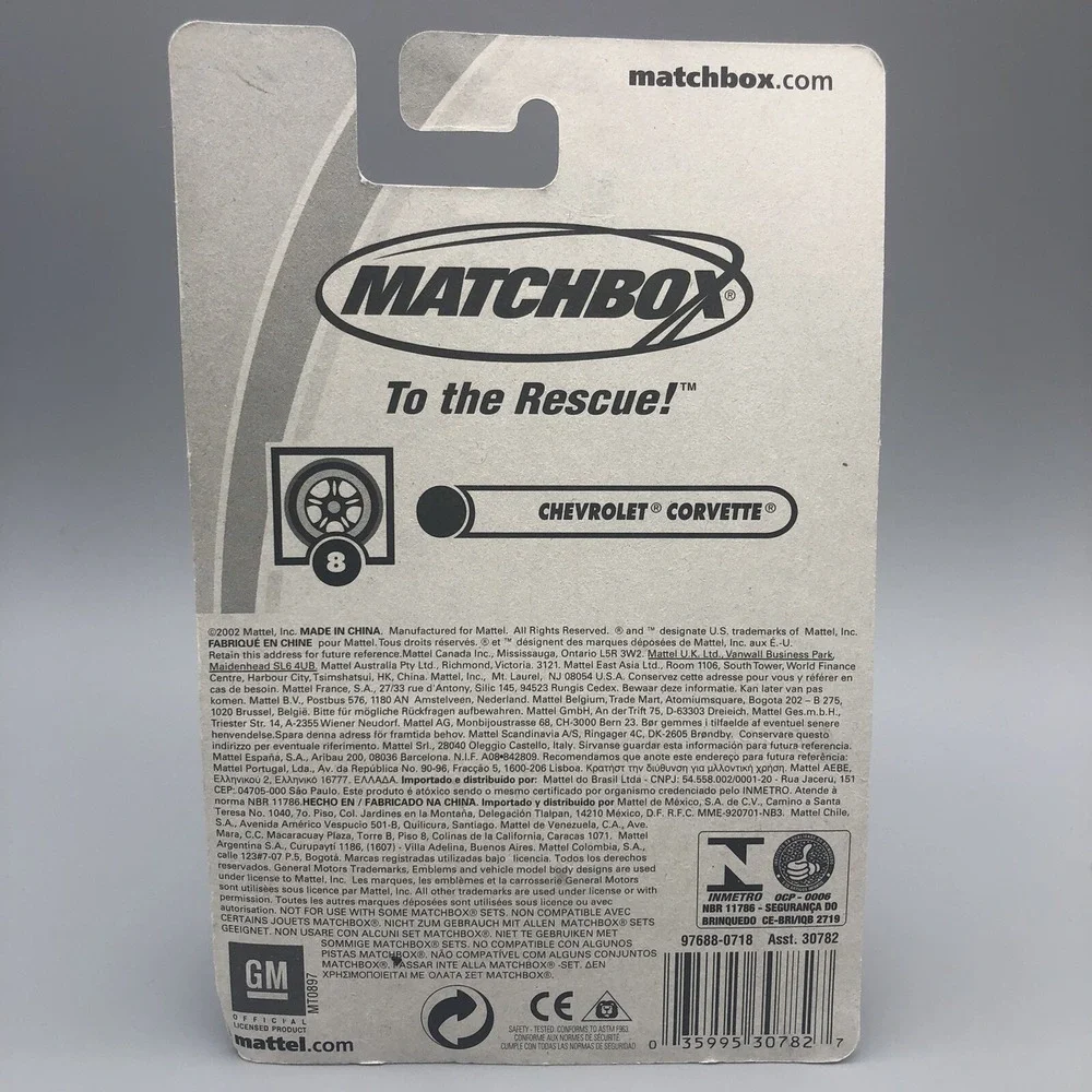 Matchbox Hero City 2000 Chevrolet‎ Corvette Dark Green Chevy Diecast 1:60 Scale